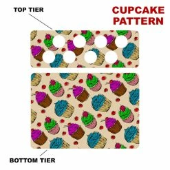 Cheap 🎉 BarMan CHOOSE YOUR PATTERN - Counter Caddies™ - 12 INCH STRAIGHT UNIT W/ K-Cup Holes 🛒 -Barman Shop 12in caddy k pattern design cupcake 700x700