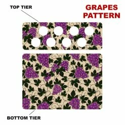Cheap 🎉 BarMan CHOOSE YOUR PATTERN - Counter Caddies™ - 12 INCH STRAIGHT UNIT W/ K-Cup Holes 🛒 -Barman Shop 12in caddy k pattern design grapes 700x700