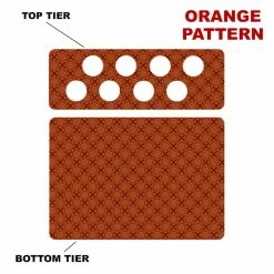 Cheap 🎉 BarMan CHOOSE YOUR PATTERN - Counter Caddies™ - 12 INCH STRAIGHT UNIT W/ K-Cup Holes 🛒 -Barman Shop 12in caddy k pattern design orange 700x700