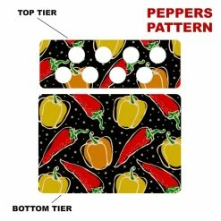 Cheap 🎉 BarMan CHOOSE YOUR PATTERN - Counter Caddies™ - 12 INCH STRAIGHT UNIT W/ K-Cup Holes 🛒 -Barman Shop 12in caddy k pattern design peppers pattern 700x700