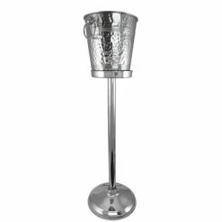 Promo ✔️ BarMan Stainless Steel 🔨 Hammered Ice Bucket And Stand (Sold Separately) 🎁