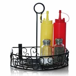 Best reviews of 🥰 BarMan BarConic® Condiment Caddy With Built In Merchandising Ring - Black Semi-Round 😍