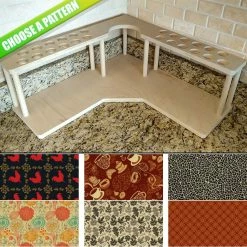 Top 10 🎁 BarMan CHOOSE YOUR PATTERN - Counter Caddies™ - Corner Unit W/ K-Cup Holes And Trash Can Inset 🌟