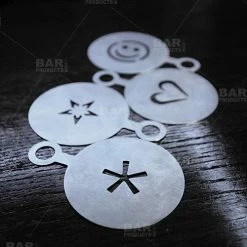 Wholesale 😍 BarMan BarConic® Stainless Steel Cocktail Stencils - 4 Pack 😍 -Barman Shop cocktail stencil stainless steel barconic 4 pack bpc2 700x700