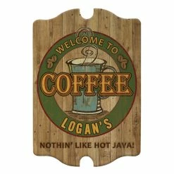 Discount 🤩 BarMan Custom Tavern Shaped Wood Bar Sign - Coffee ✨