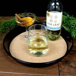 Promo 🧨 BarMan Black Serving Tray - Cork Lined - 13" Diameter 🎉 -Barman Shop cork lined serving tray bpc 5a 700x700