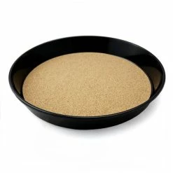 Promo 🧨 BarMan Black Serving Tray - Cork Lined - 13" Diameter 🎉