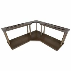 Discount 🥰 BarMan Counter Caddies™ - Walnut-Stained Corner Shelf - Barista Style W/ K-CUP Holes & Trash Can Inset - Available In Black 🛒