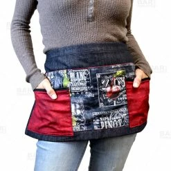 Cheap 🔔 BarMan Designer Apron - Wine Patchwork Pattern - 5 Compartment ✔️ -Barman Shop designer apron wine pattern bpc 1 700x700