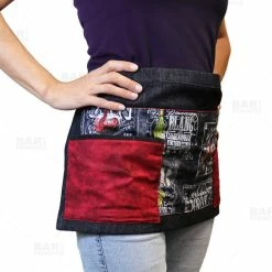 Cheap 🔔 BarMan Designer Apron - Wine Patchwork Pattern - 5 Compartment ✔️ -Barman Shop designer apron wine pattern bpc 800 700x700