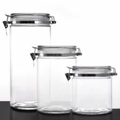 Deals 😍 BarMan Glass Canisters - Oval With Air Tight Lid - Size Options 🤩