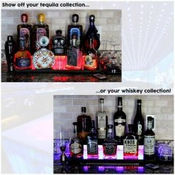 Best reviews of 🤩 BarMan LED Counter Caddies™ - Wood Straight Shelf - Liquor/Wine Bottle Display - 24" Length W/ T-Molding And Multiple Finish Options 👏 -Barman Shop led counter caddy black t molding tequila and whiskey collection 2 700x700