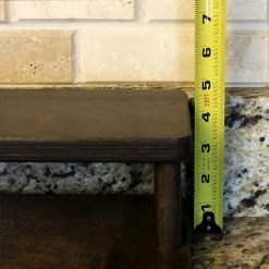 Wholesale ❤️ BarMan LED Counter Caddies™ - Walnut-Stained Straight Shelf - Liquor/Wine Bottle Display - 24" Length ❤️ -Barman Shop led counter caddy stained height on counter 700x700