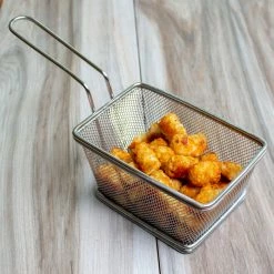 Promo 🥰 BarMan Wire Serving Basket - (Size Options) 🤩 -Barman Shop medium rectangular wire serving basket scene1 700x700