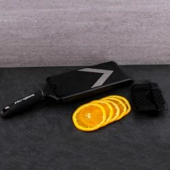 Promo 😉 BarMan Microplane Adjustable V-Slicer W/ Julienne Blade - Black ⭐ -Barman Shop microplane v slicer scene1 700x700