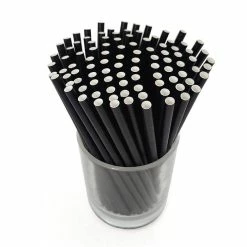 Best Sale ❤️ BarMan BarConic® Paper Straws - Eco Friendly - 5 3/4" Solid Black - 100 Pack 😍 -Barman Shop paper sip straws black bpc 1 700x700