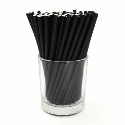 Best Sale ❤️ BarMan BarConic® Paper Straws - Eco Friendly - 5 3/4" Solid Black - 100 Pack 😍