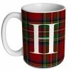 Flash Sale 🥰 BarMan CUSTOMIZABLE 15 Ounce Coffee Mug - MONOGRAM - Plaid Design 😀
