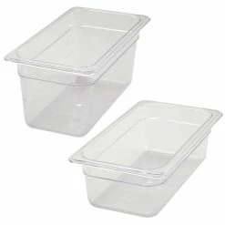 Brand new โ๏ธ BarMan 1/3 Size Clear Polycarbonate Food Pans With Lids (Various Sizes) ๐