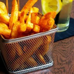 Promo 🥰 BarMan Wire Serving Basket - (Size Options) 🤩 -Barman Shop square wire basket scene2 700x700