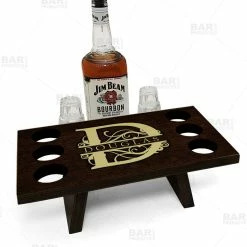 Cheap ❤️ BarMan Whiskey Caddy - Monogram Design - CUSTOMIZABLE 🎁