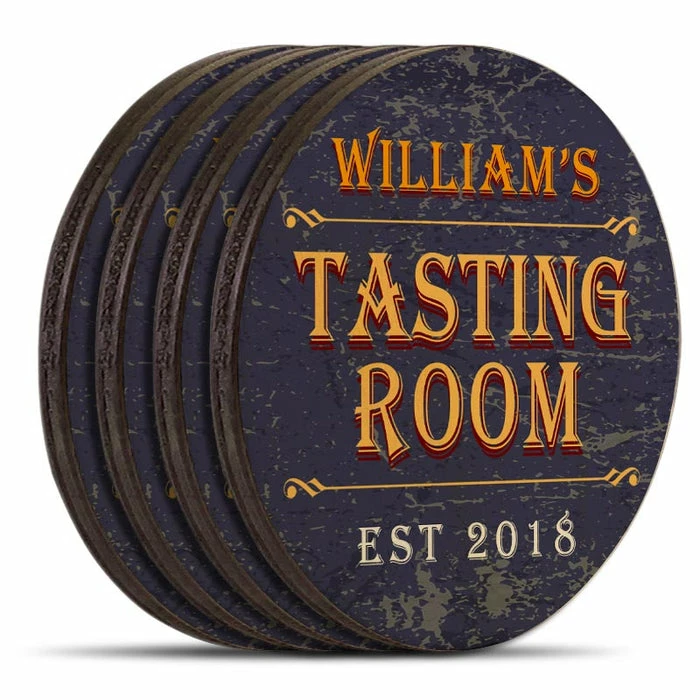 New 🤩 BarMan Wooden Round Coasters - Customizable - Tasting Room - Set Of 4 ⭐ 1 New 🤩 BarMan Wooden Round Coasters - Customizable - Tasting Room - Set Of 4 ⭐